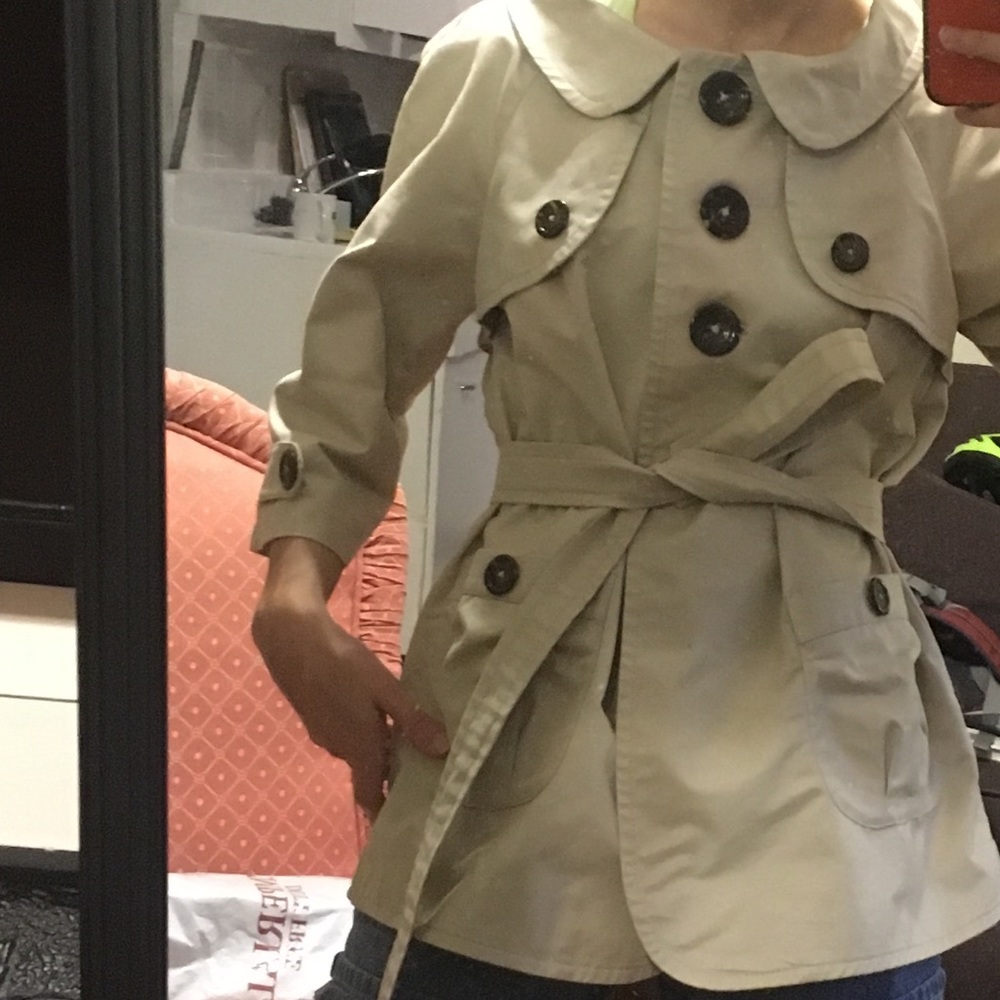Cropped sleeve trench coat by San Andres milano